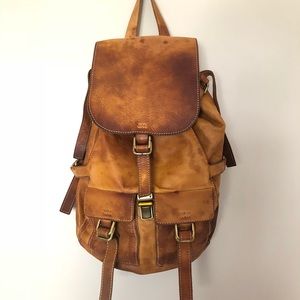 Leather backpack
